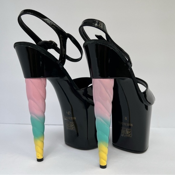 Ellie 7" Unicorn Heel Platform Shoes Stripper  Pole Dance Stilettos  777-Dashing - Picture 8 of 16